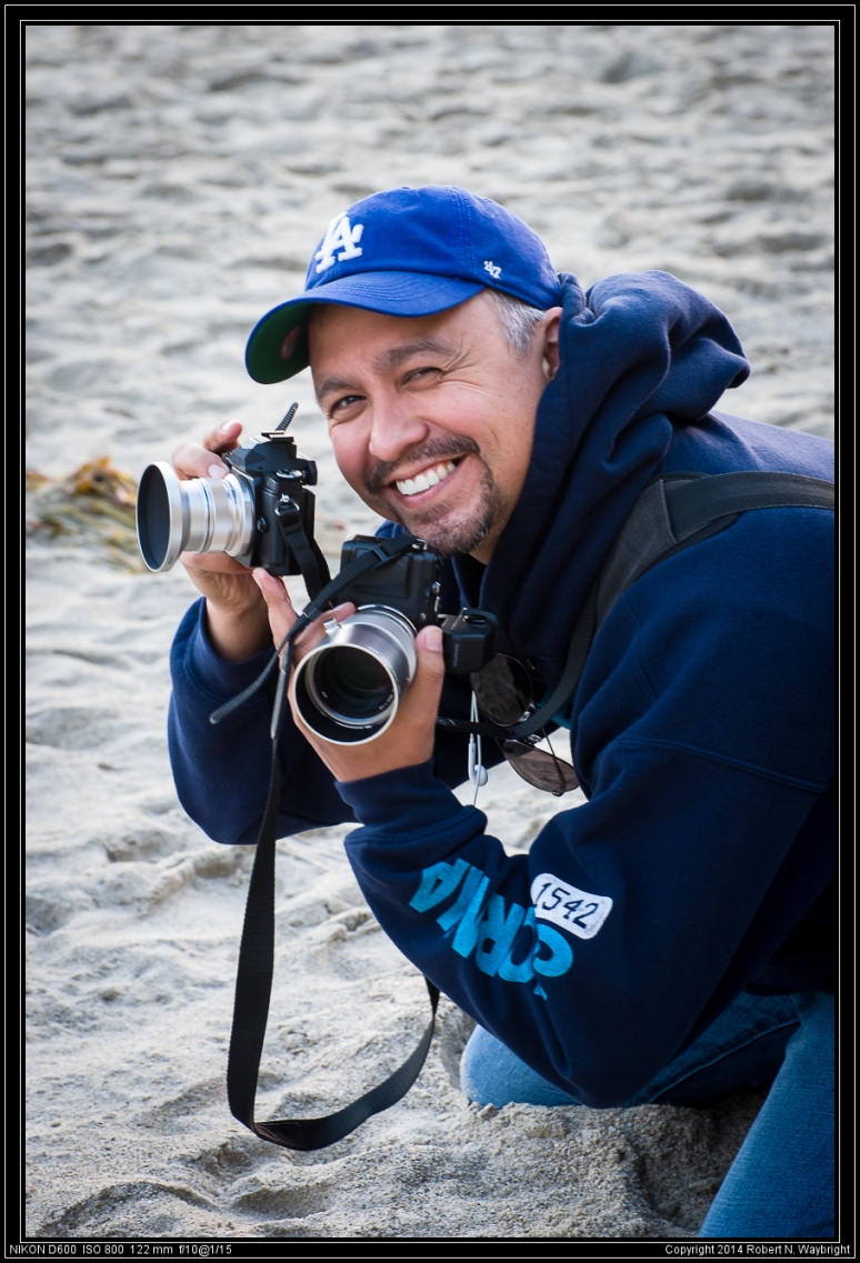 Ed Conde shooting on the beach