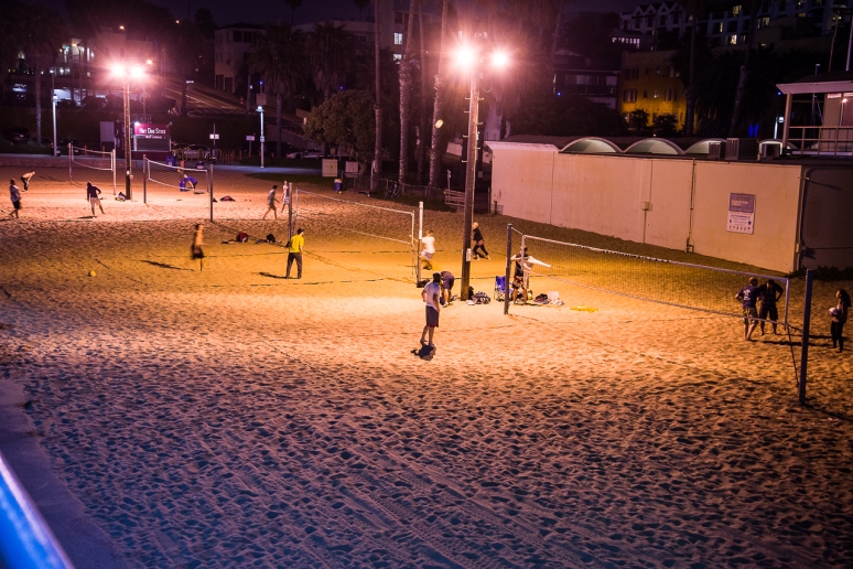 Night time volleyball