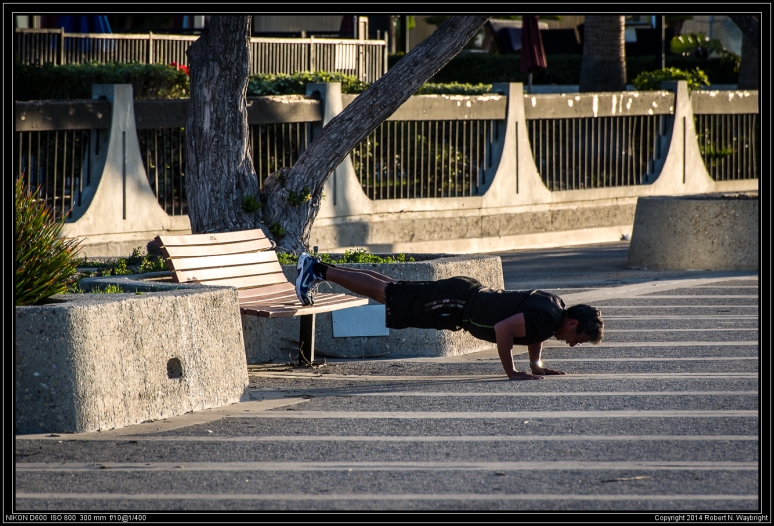 Decline pushups are just the thing to start the day...