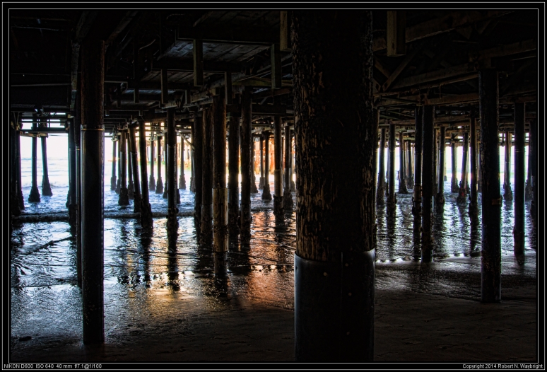 The morning light underneath the pier